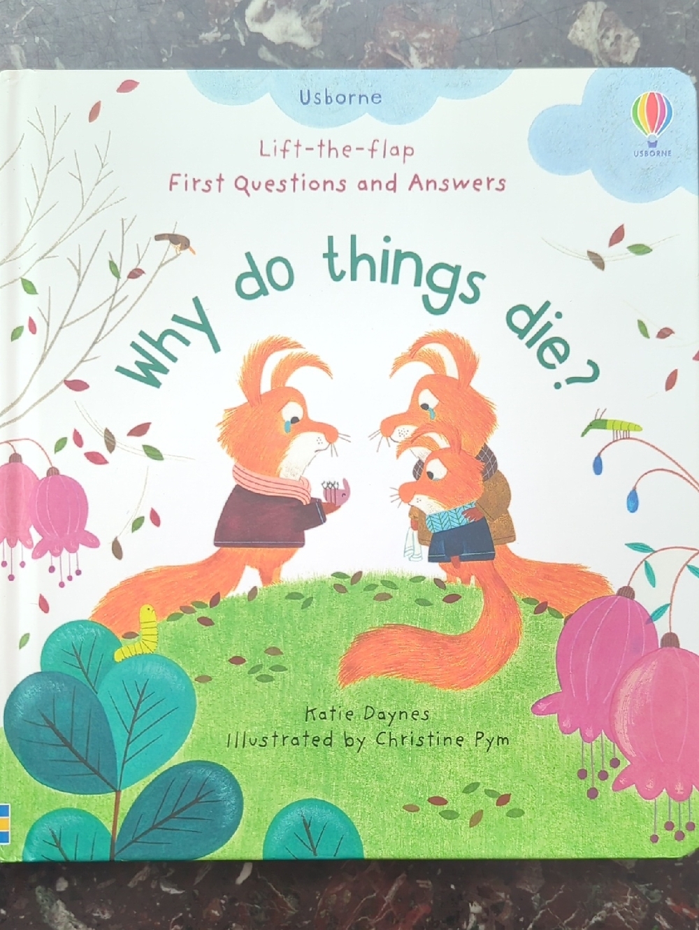 Usborne Why Do Things Die? — Kids Lift-the-Flap Board Book (Green/Orange)